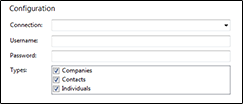 Maximizer integration configuration screen