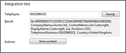 Integration test results
