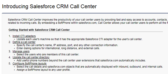 Introducing Salesforce CRM Call Center