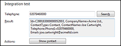 Integration test results